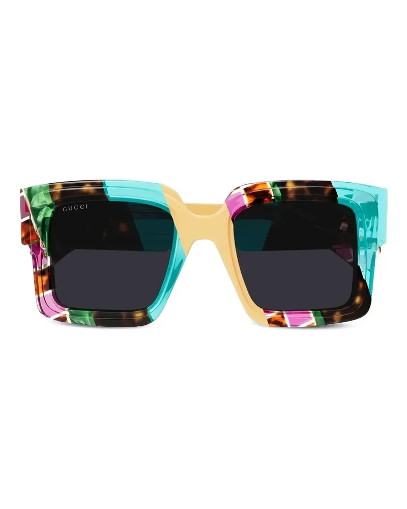 Gucci patterned square-frame sunglasses - Blau Blau