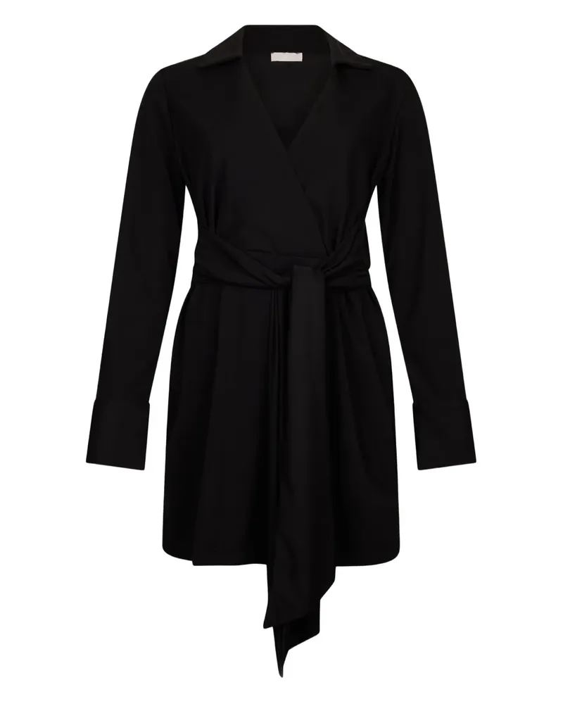 Liu Jo Kleid mit V-Ausschnitt - Schwarz Schwarz