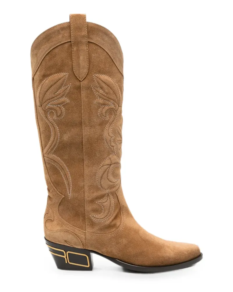 Etro logo-plaque boots - Braun Braun