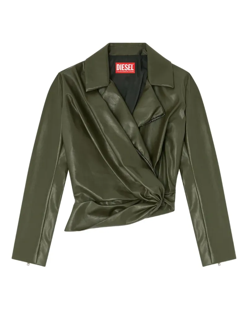 Diesel draped wrap-effect jacket - Grün Grün