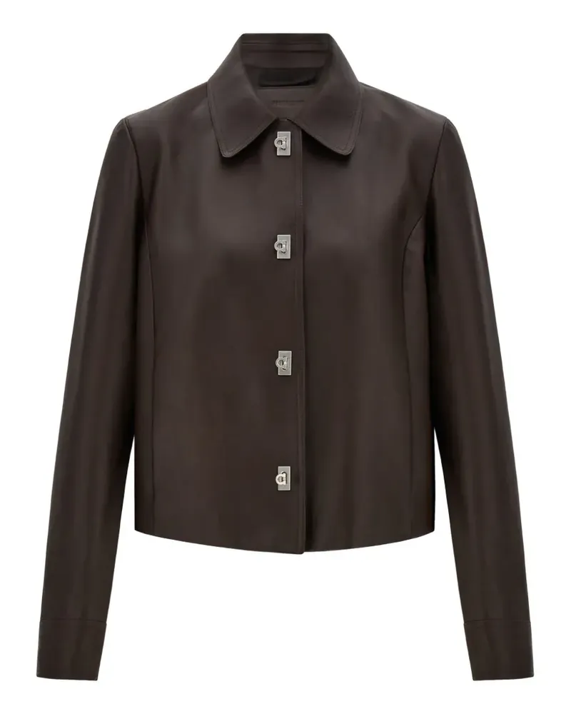 Ferragamo Boxy Nubuk Jacke - Braun Braun