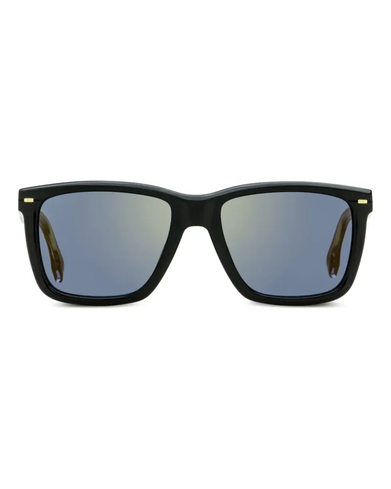 HUGO BOSS Sonnenbrille mit eckigem Gestell - Schwarz Schwarz