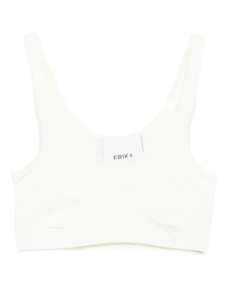Erika Cavallini ribbed crop top - Nude Nude