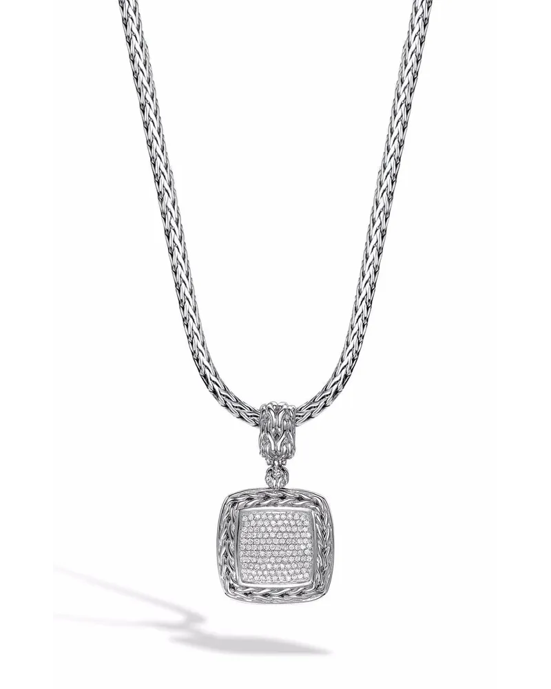 John Hardy Classic Chain Anhänger mit Diamanten - Silber Silber
