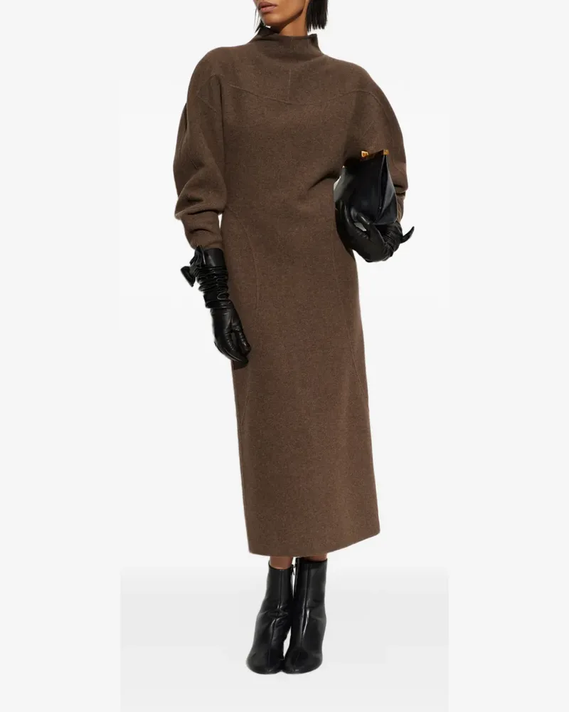Max Mara Jerseykleid aus Wolle und Kaschmir - Braun Braun