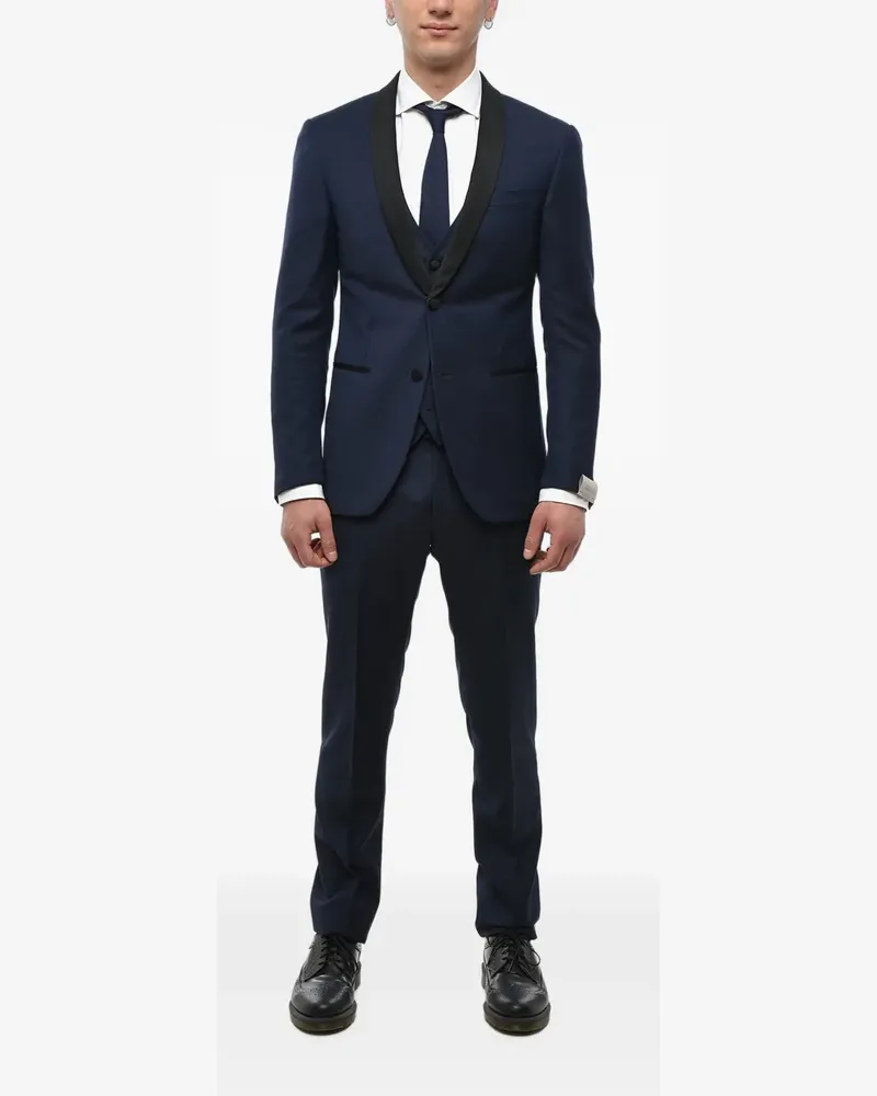 Corneliani shawl-lapel suit (set of three) - Blau Blau
