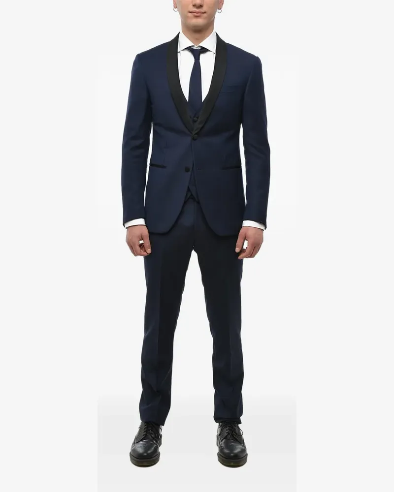 Corneliani Anzug mit Schalkragen (3er-Set) - Blau Blau