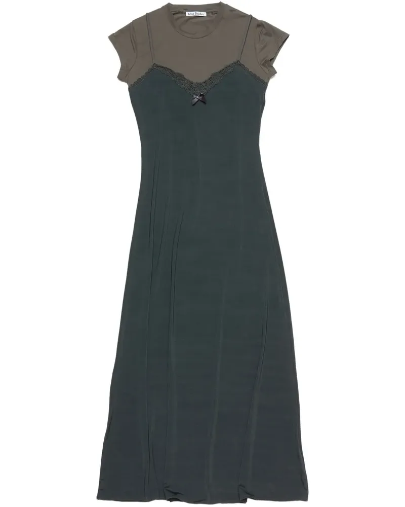 Acne Studios Kleid im Layering-Look - Grün Grün