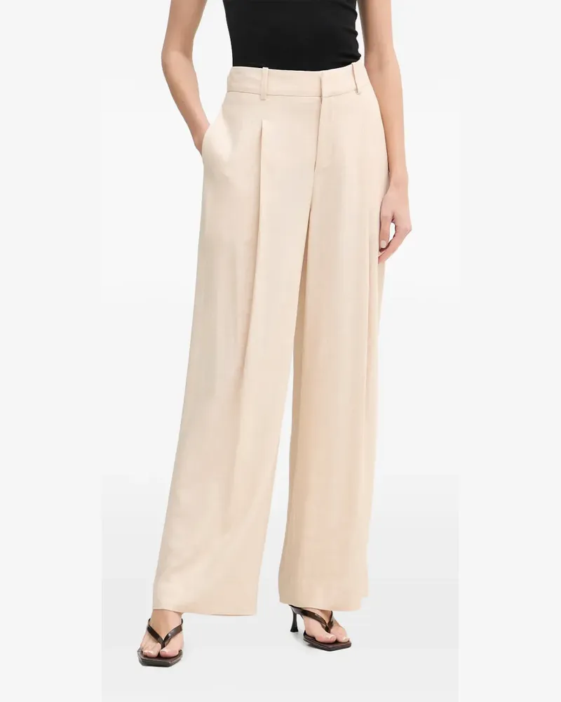 Mos Mosh MMIssa Coleen pleated wide-leg trousers - Nude Nude