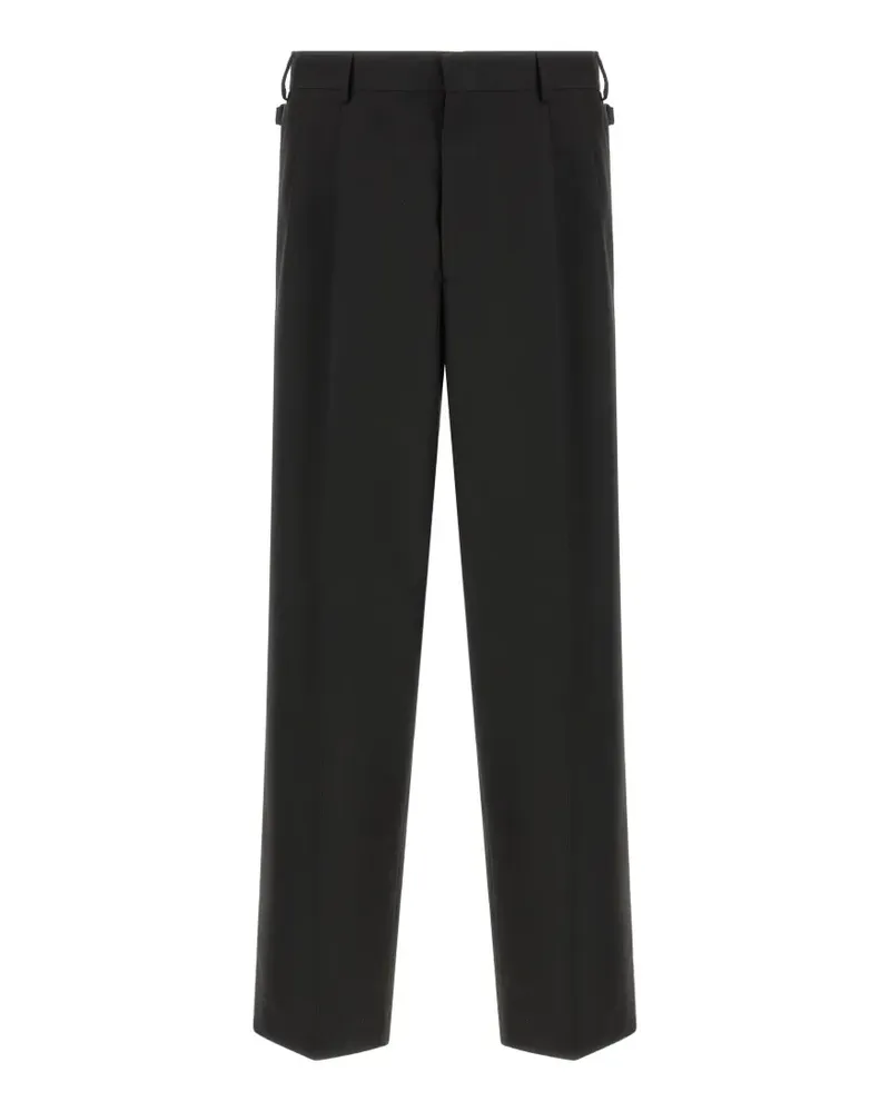 Cellar Door Nev Straight-Leg-Hose mit Falten - Schwarz Schwarz