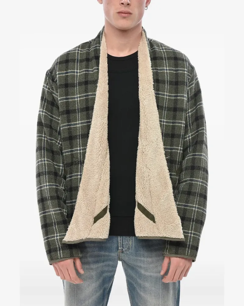 Greg Lauren reversible checked overshirt - Grün Grün