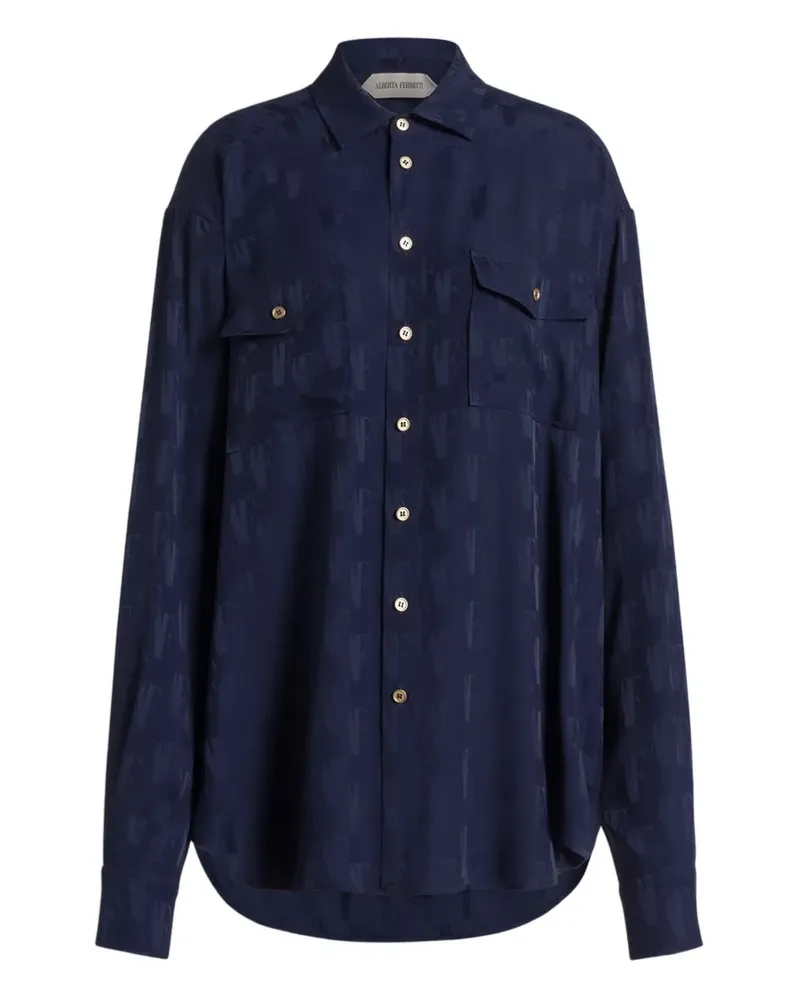 Alberta Ferretti Hemd aus Seide - Blau Blau