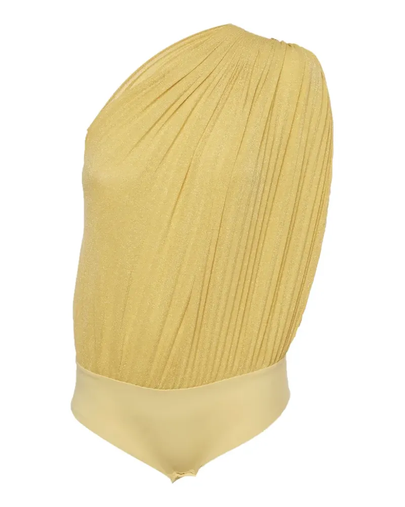 Elisabetta Franchi draped-details bodysuit - Gold Gold