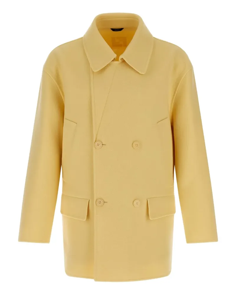 Fendi Doppelreihiger Mantel - Gelb Gelb