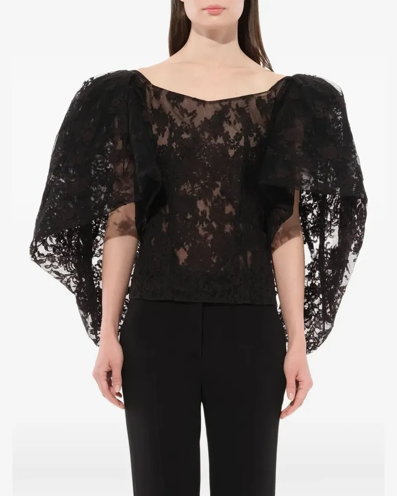 Givenchy lace cape T-shirt - Schwarz Schwarz