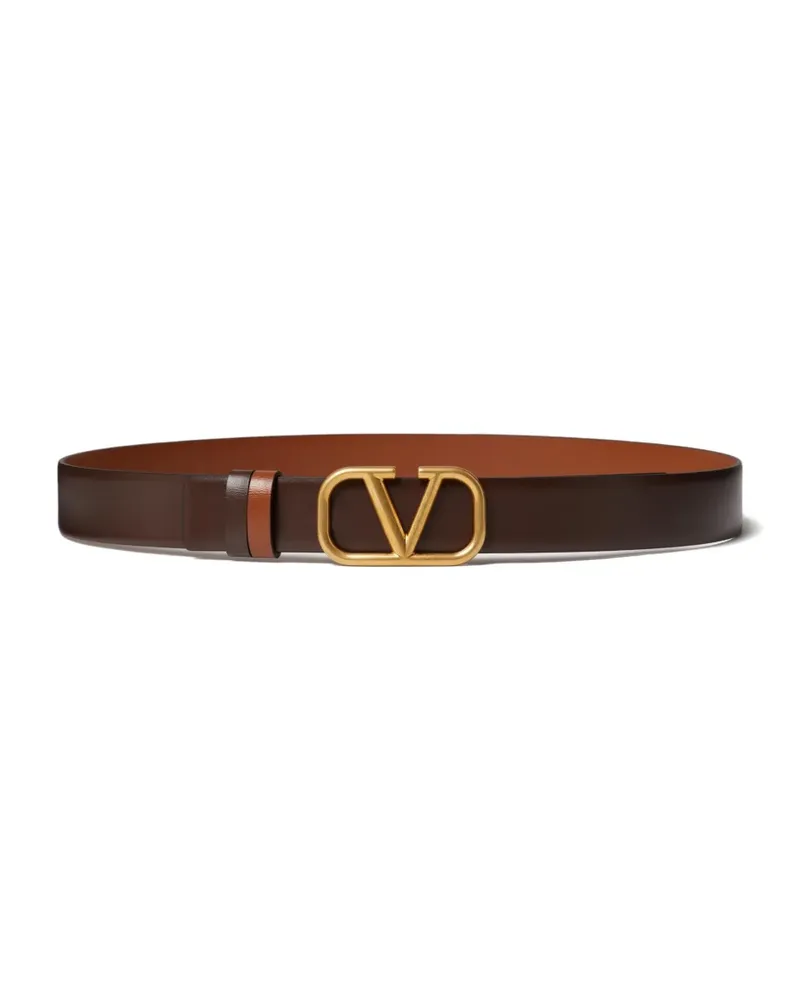 Valentino Garavani Wendbarer VLogo Signature Gürtel 30mm - Braun Braun