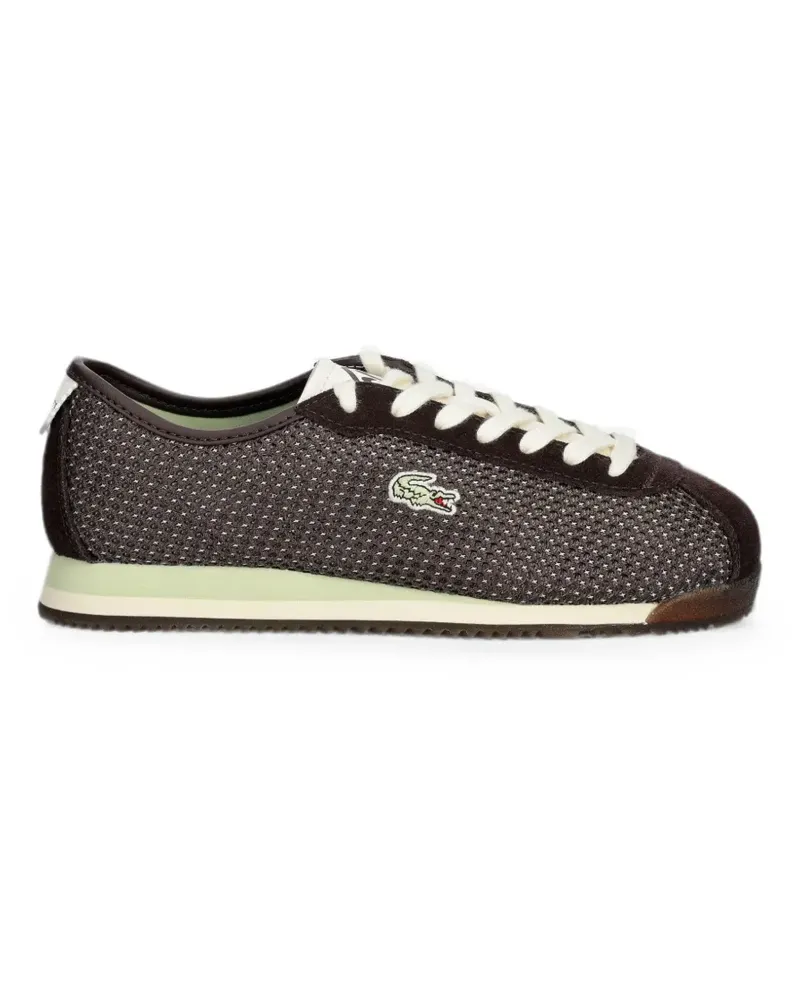 Lacoste mesh-panelled suede sneakers - Braun Braun