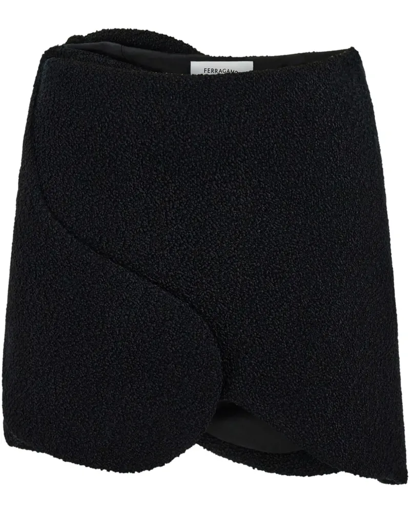 Ferragamo Minirock aus Bouclé - Schwarz Schwarz