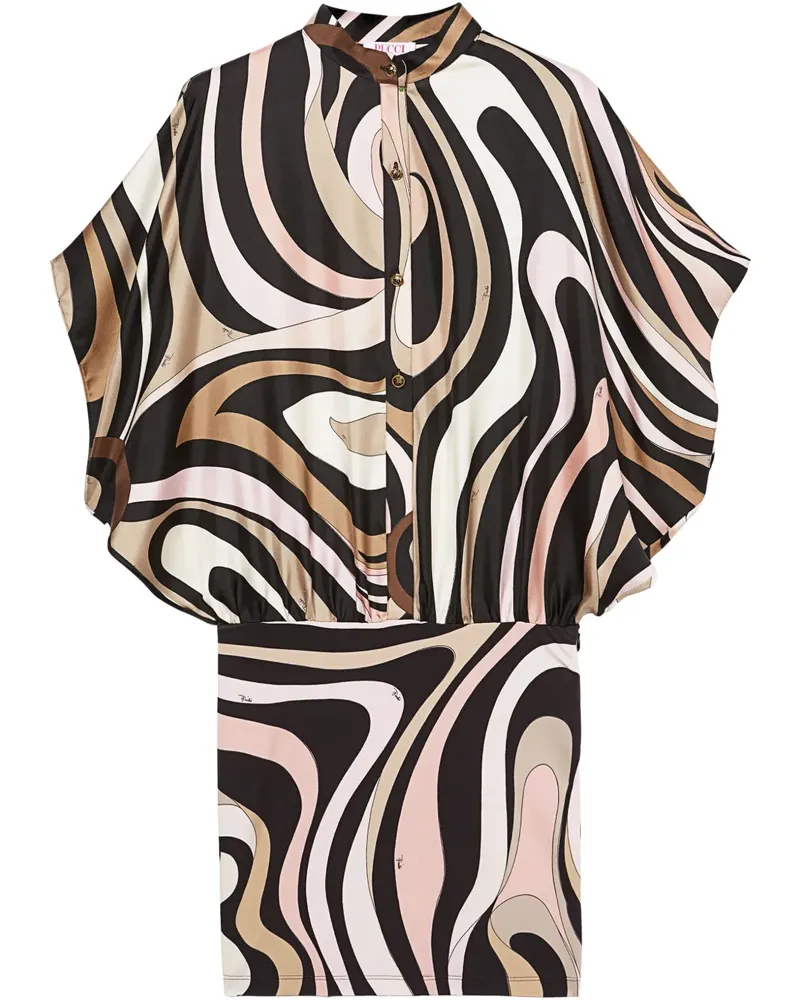 Emilio Pucci Kleid mit Marmo-Print - Schwarz Schwarz
