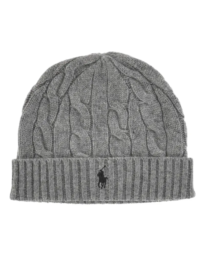 Ralph Lauren Beanie mit Zopfmuster - Grau Grau