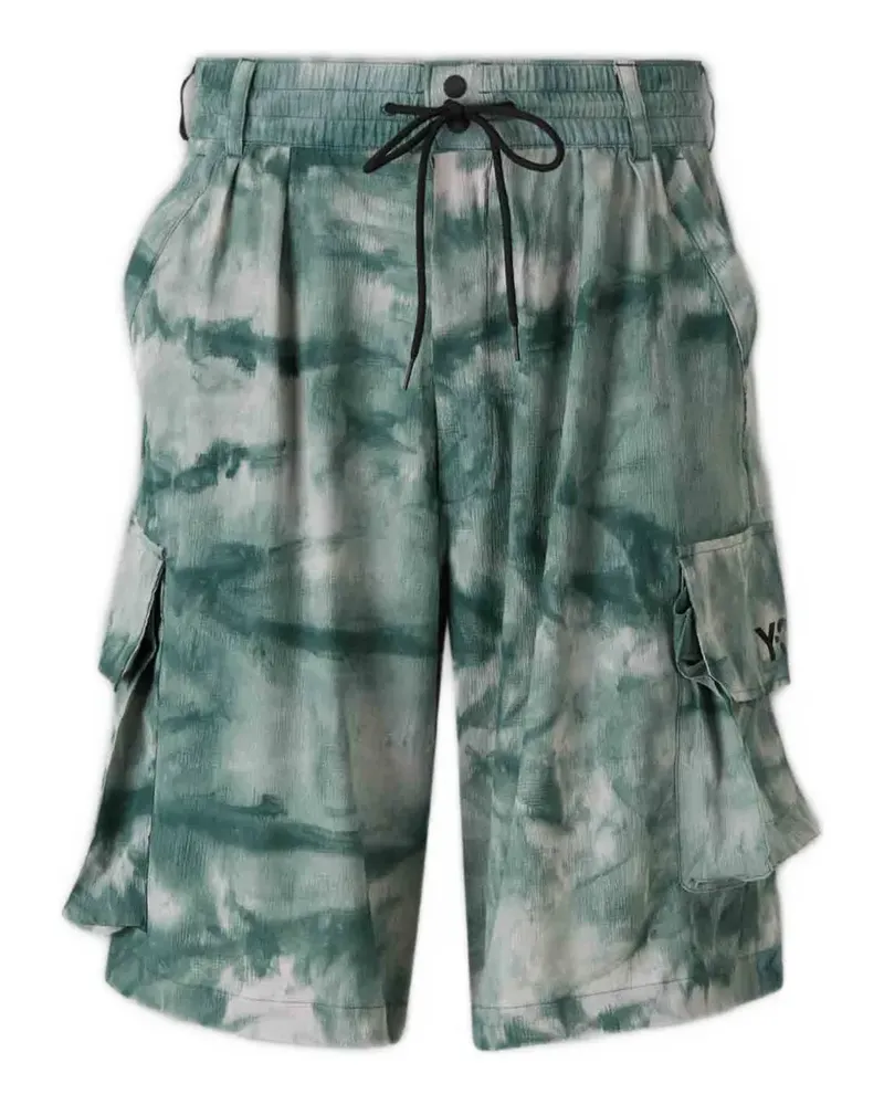 Y-3 tie-dye cargo shorts - Grün Grün