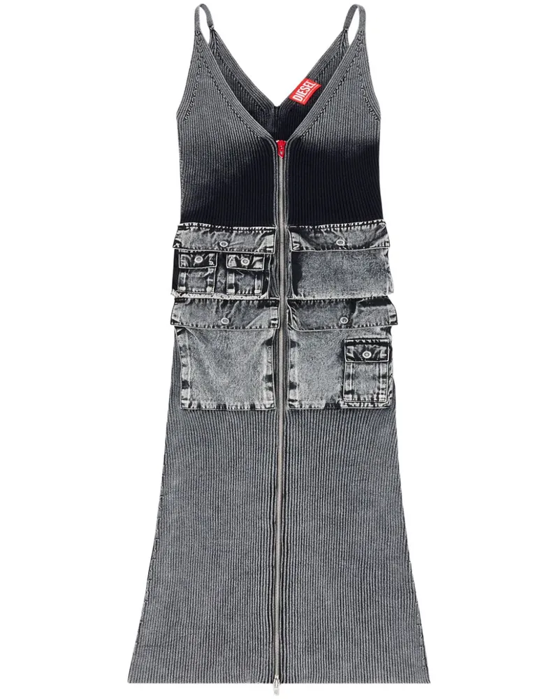 Diesel M-Melti Midikleid - Grau Grau