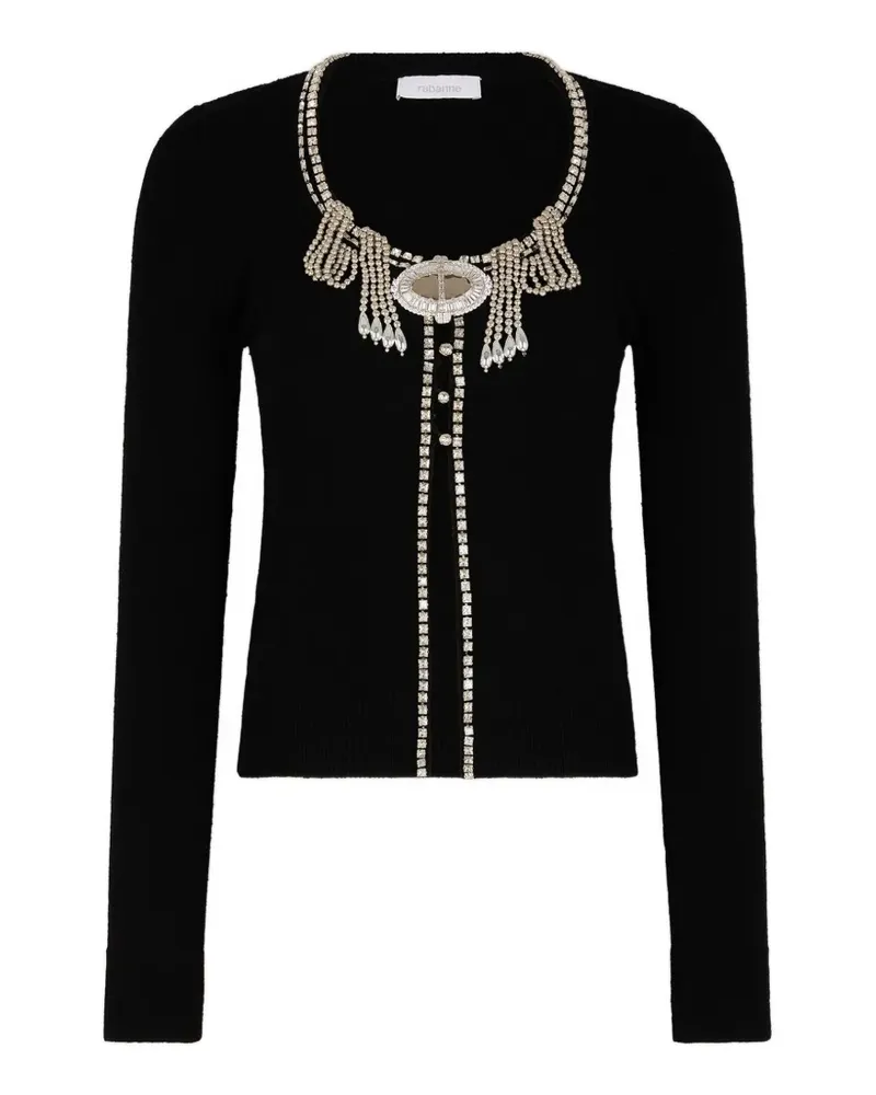 Paco Rabanne Cardigan mit Schmuckstickerei - Schwarz Schwarz