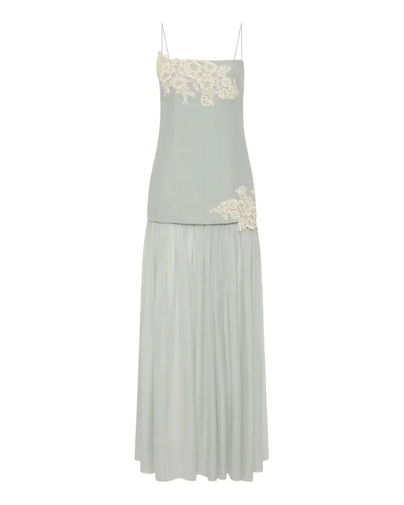 SIR Noria Maxikleid mit Spitzenbesatz - Blau Blau