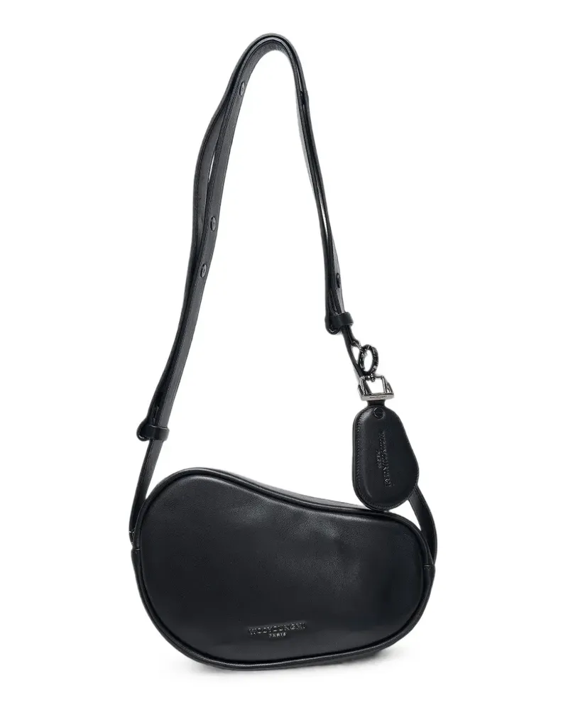 Wooyoungmi asymmetric leather messenger bag - Schwarz Schwarz