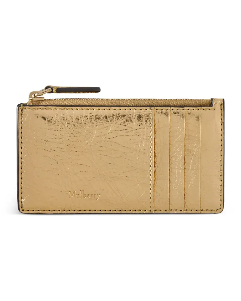 Mulberry Längliches Continental Kartenetui mit Reißverschluss - Gold Gold