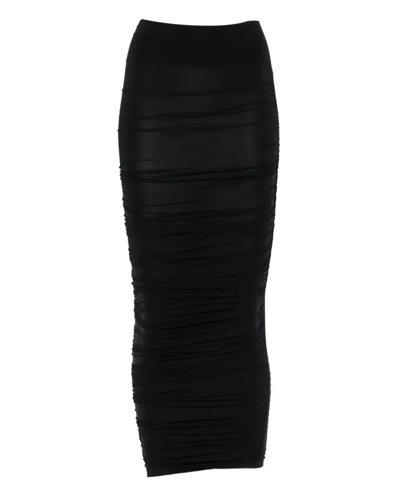 Wolford ruched midi skirt - Schwarz Schwarz