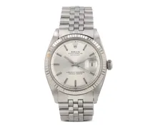 1972 Datejust Armbanduhr mit gestreifter Lünette 36mm - Silber