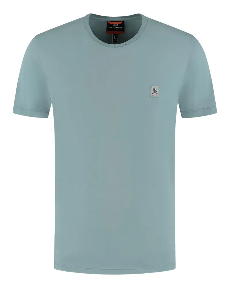 Parajumpers T-Shirt mit Logo-Patch - Blau Blau