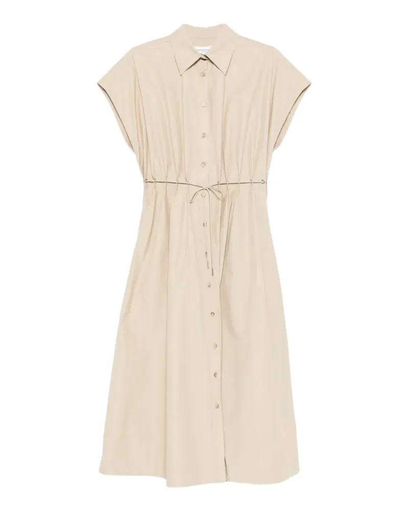 Brandon Maxwell Blake eyelet waist shirt dress - Nude Nude