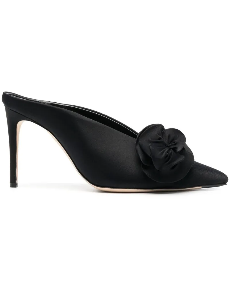 Victoria Beckham Mules aus Satin - Schwarz Schwarz