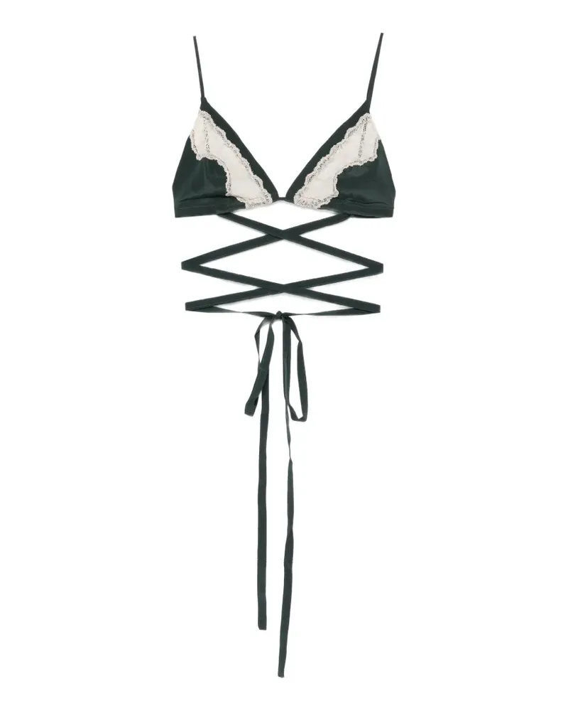 Jejia Anna lace-trim bra - Grün Grün