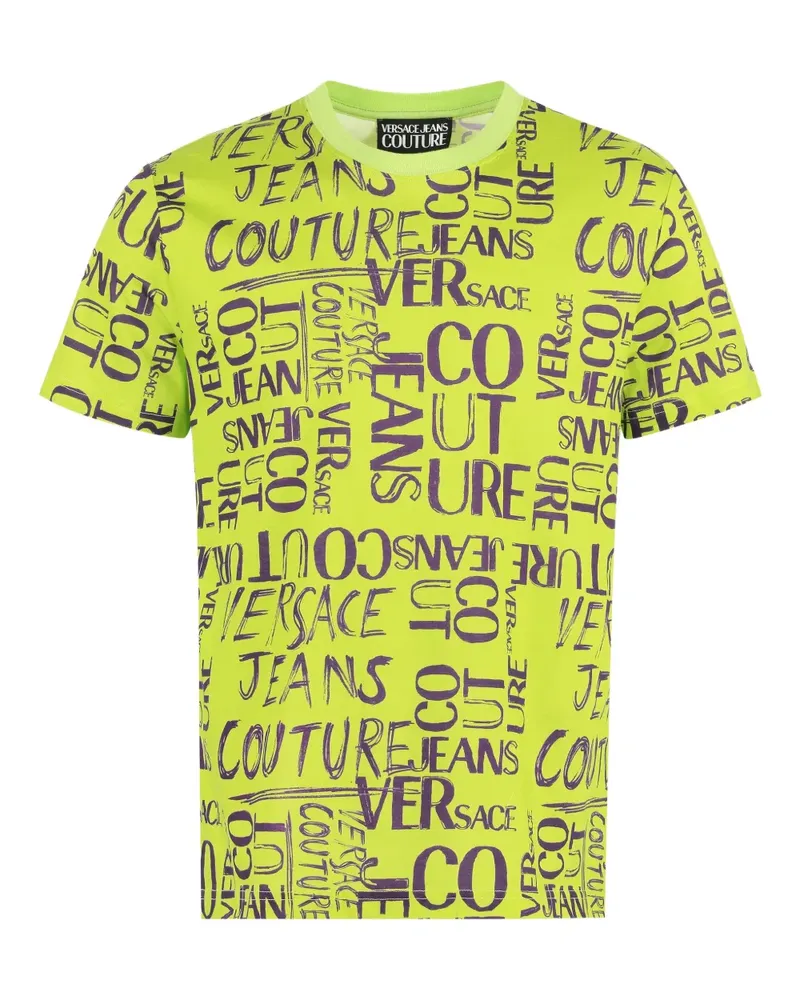 Versace Jeans logo-print cotton T-shirt - Grün Grün