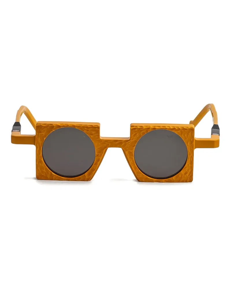 VAVA EYEWEAR Geometrische Sonnenbrille mit gehämmertem Effekt - Orange Orange
