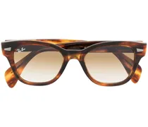 Sonnenbrille mit eckigem Gestell - Braun