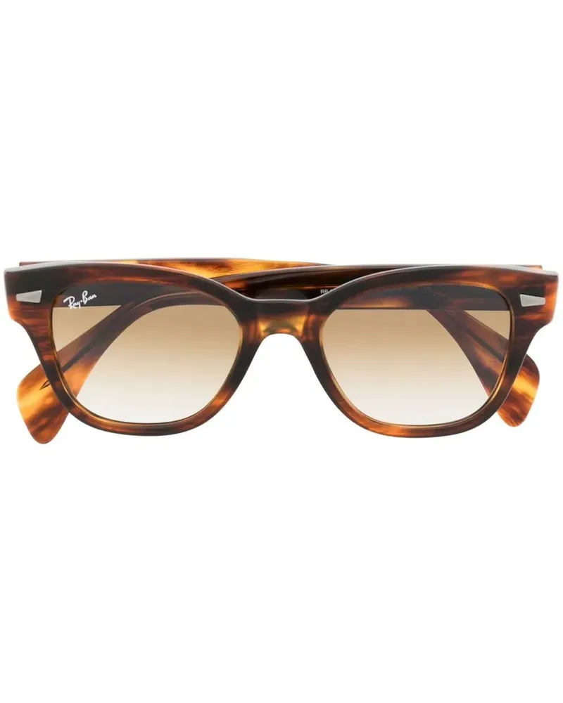 Ray Ban Sonnenbrille mit eckigem Gestell - Braun Braun