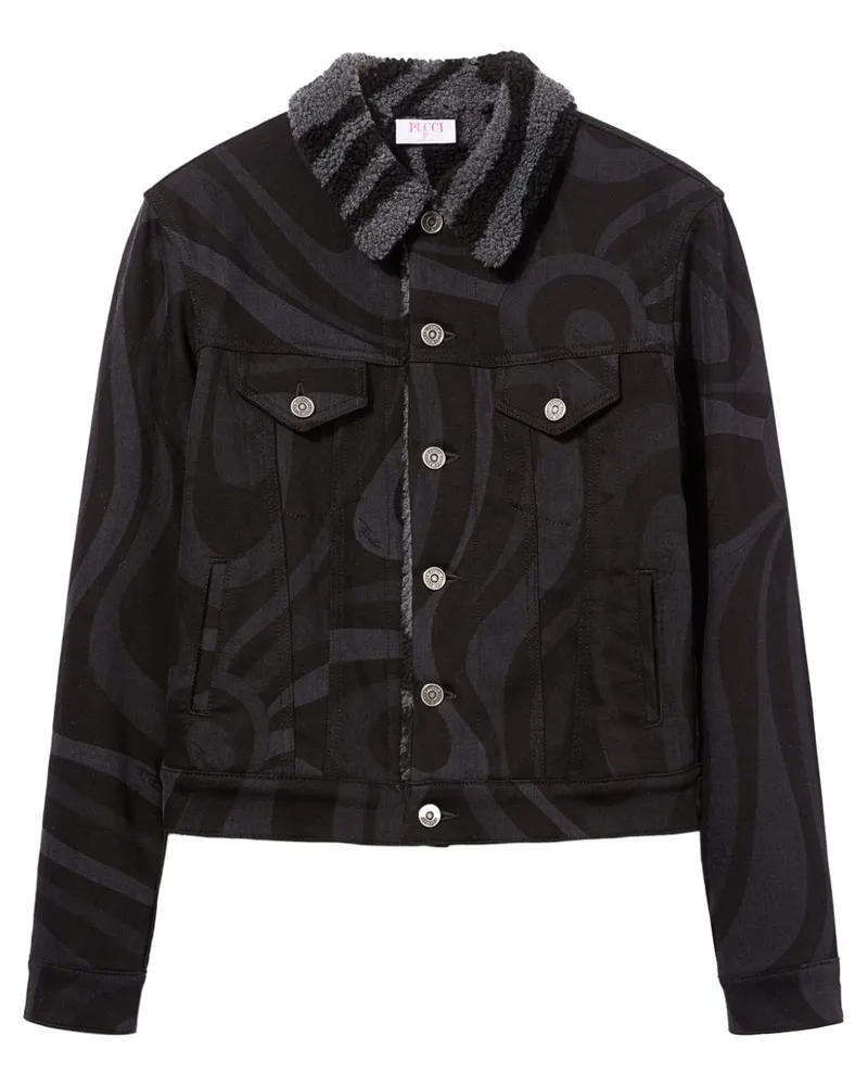 Emilio Pucci Maxirock mit Marmo-Print - Schwarz Schwarz