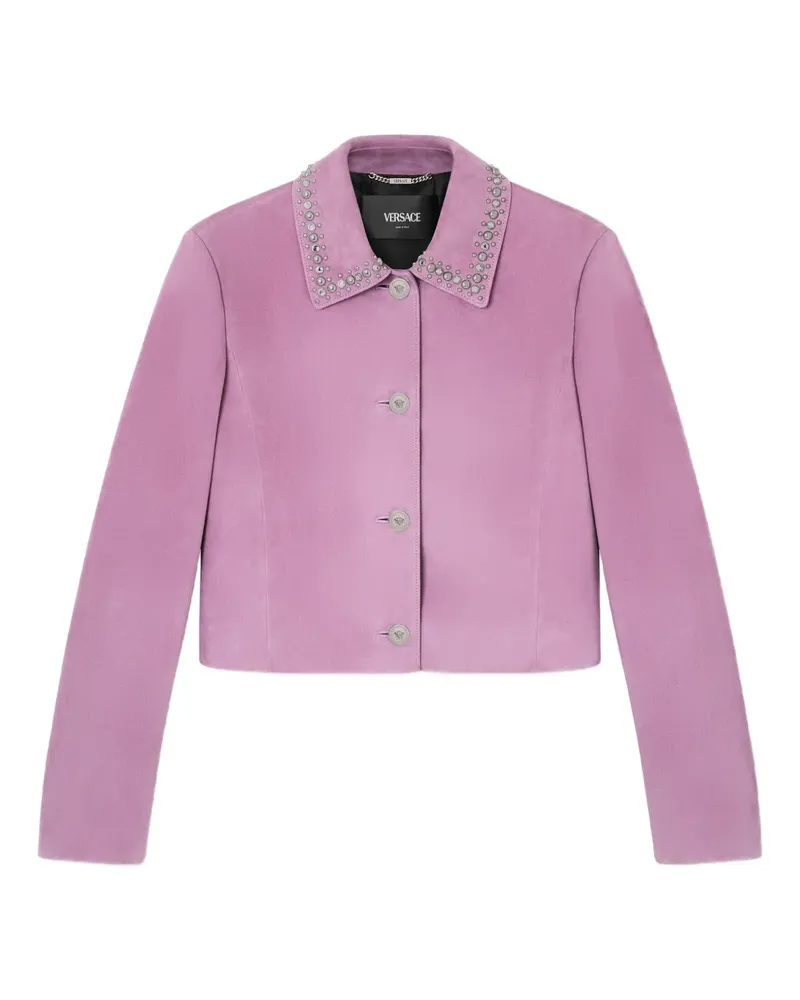 Versace Verzierte Wildlederjacke - Rosa Rosa