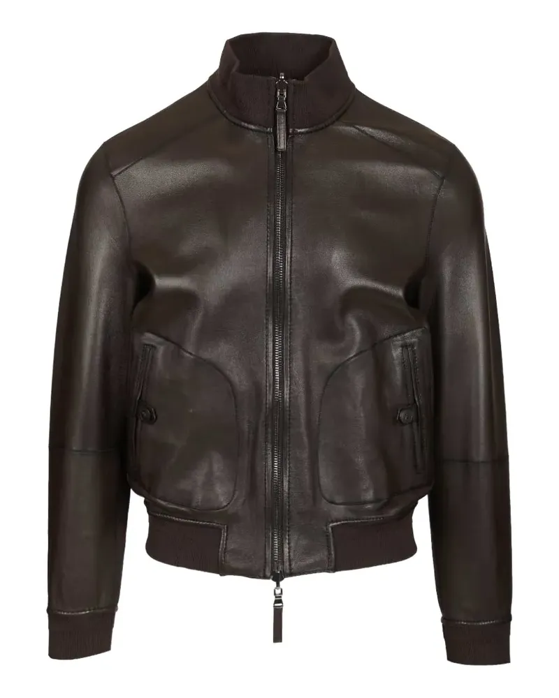 Al Duca D’Aosta 1902 reversible bomber jacket - Braun Braun
