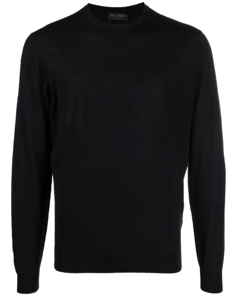 Dell'oglio Pullover mit rundem Ausschnitt Schwarz