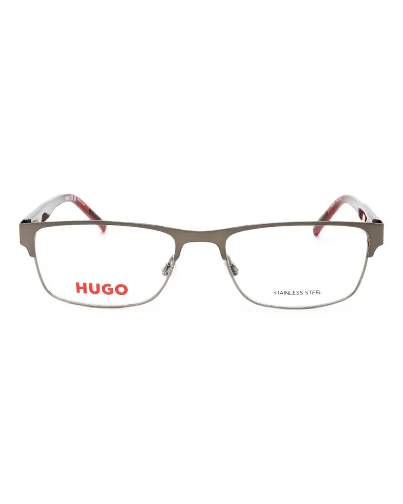 HUGO BOSS rectangle-frame glasses - Grau Grau