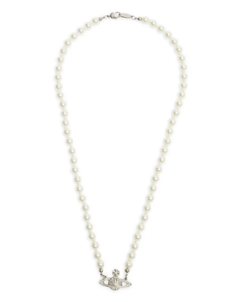 Vivienne Westwood Mini Bas Relief Halskette - Silber Silber