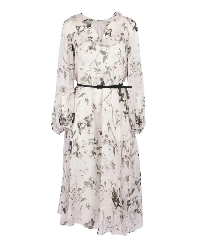 Max Mara floral-print midi dress - Weiß Weiß