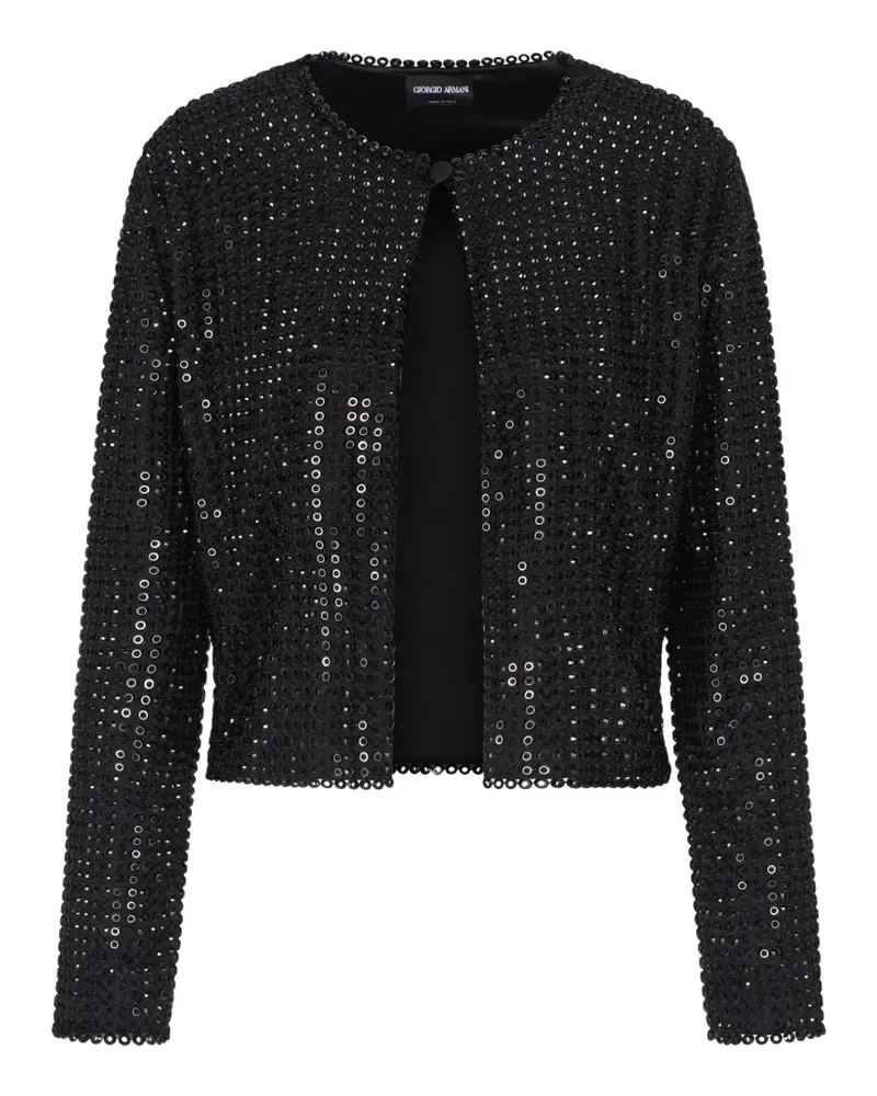 Giorgio Armani Hemd mit Pailletten - Schwarz Schwarz