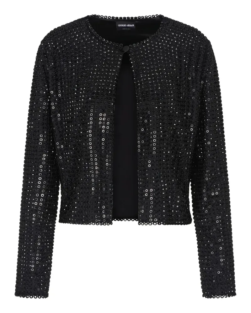 Giorgio Armani sequin-embellished shirt - Schwarz Schwarz