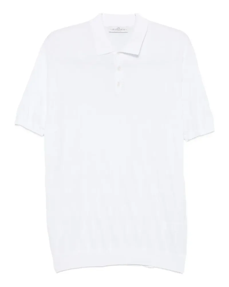 Jeordie's diamond-textured polo shirt - Weiß Weiß